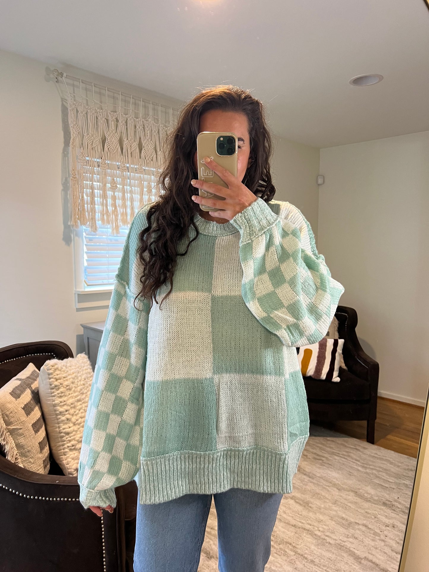 Addie Checkered Sweater