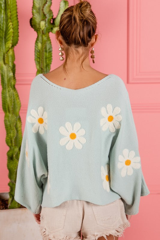 Daisy Top - light blue