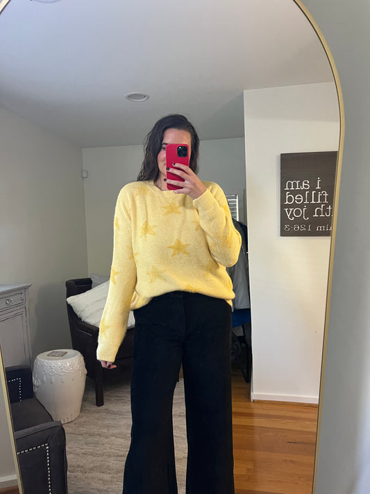 Angie Yellow Star Sweater