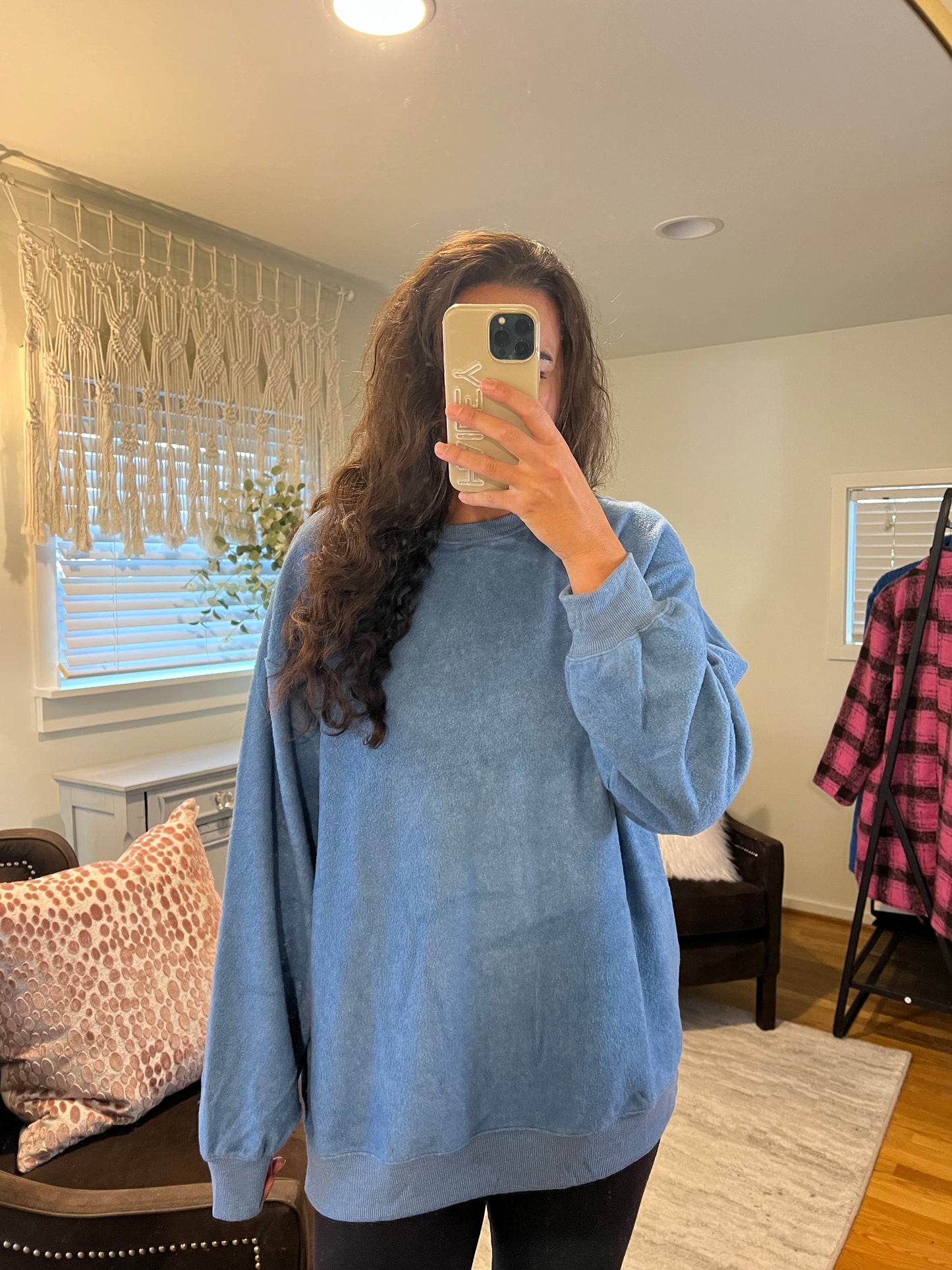 Connor Oversized Sweatshirt - Gray Blue