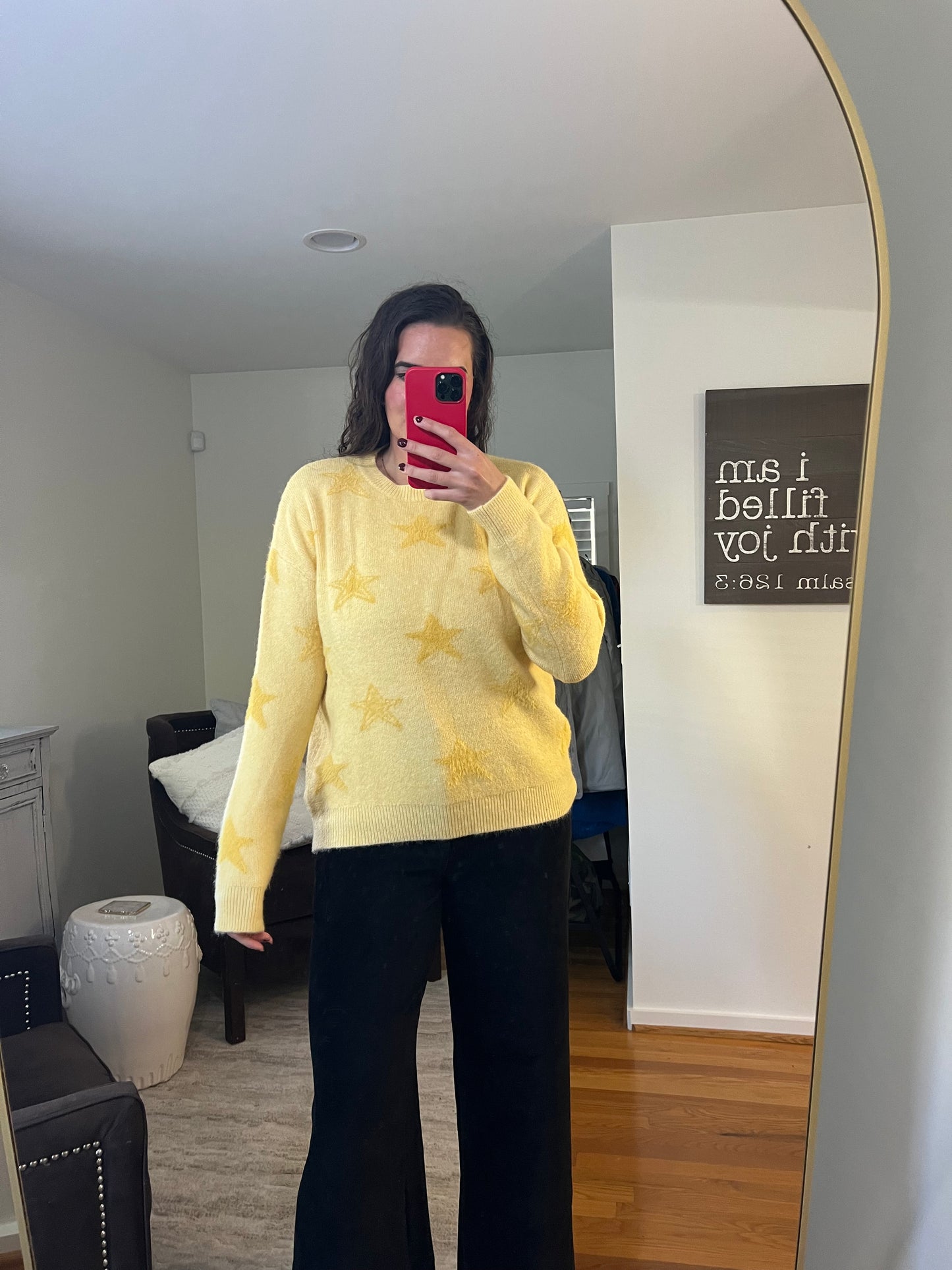 Angie Yellow Star Sweater