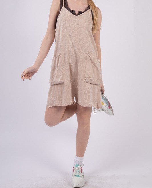 On The Go Romper - taupe