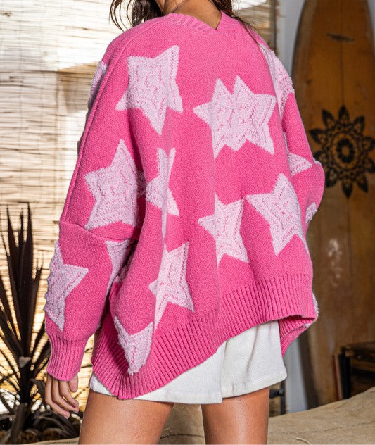 North Star Cardigan - pink