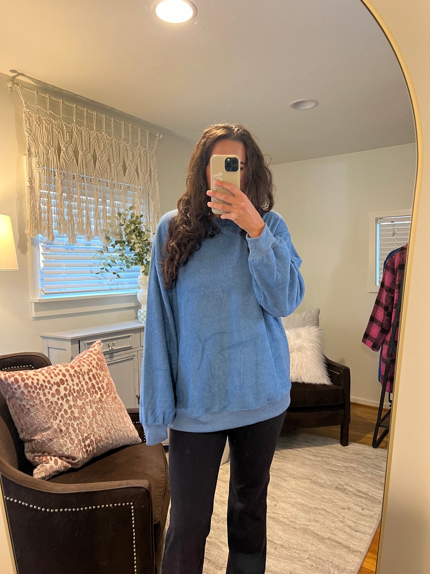 Connor Oversized Sweatshirt - Gray Blue